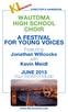 WAUTOMA HIGH SCHOOL CHOIR A FESTIVAL FOR YOUNG VOICES