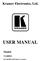 Kramer Electronics, Ltd. USER MANUAL. Model: VS-88HD. 8x8 SD/HD-SDI Matrix Switcher