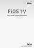 FiOS TV Annual Customer Notification