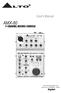 LTO R. User's Manual AMX-80 7-CHANNEL MIXING CONSOLE.  Version 2.0 MARCH 2007 English