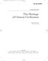 The Heritage of Chinese Civilization