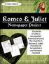 Romeo & Juliet. Newspaper Project. Students create a newspaper themed around the events in Romeo & Juliet. Includes all templates & worksheets needed!