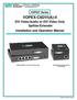 NTI VOPEX-C6DVI(A)-4. DVI Video/Audio or DVI Video Only Splitter/Extender Installation and Operation Manual. VOPEX Series.