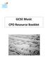 GCSE Music CPD Resource Booklet