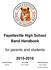 Fayetteville High School Band Handbook