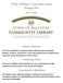 Town of Ballston Community Library Strategic Plan