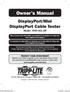 Owner s Manual. DisplayPort/Mini DisplayPort Cable Tester. Model: T DP