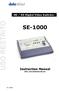 HD / SD Digital Video Switcher SE-1000 Instruction Manual