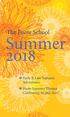 The Foote School. Summer Early & Late Summer Adventures Foote Summer Theater Celebrating its 38th Year!