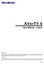 AVerTV 6. User Manual. English DISCLAIMER COPYRIGHT