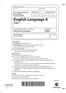 English Language A Paper 1