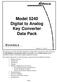 Model 5240 Digital to Analog Key Converter Data Pack