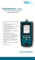 CableMaster CM500 USER MANUAL. Voice, Data & Video Tester with Length Measurement