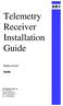 Telemetry Receiver Installation Guide