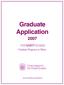 Graduate Application 2007