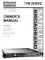 TVM450/S/TVM550/S TVM550II/TVM550IIS OWNER S MANUAL
