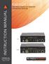 INSTRUCTION MANUAL ANI-HDR-100. HDMI 18Gbps Extender Over CAT5e/CAT6 TRANSMITTER & RECEIVER
