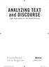 ANALYZING TEXT and DISCOURSE Eight Approaches for the Social Sciences