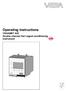 Operating Instructions VEGAMET 625 Double channel Hart signal conditioning instrument