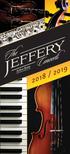Dover Quartet. Arthur Rowe WELCOME SEASON OF. The Jeffery Concerts. piano. SEPTEMBER 8 pm. jefferyconcerts.com
