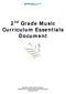 2 nd Grade Music Curriculum Essentials Document