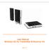 User Manual Wireless HD AV Transmitter & Receiver Kit