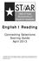 English I Reading. Connecting Selections Scoring Guide April 2013