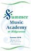 Summer Monday, June 25 Friday, July 27, Somerville School