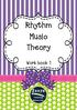 Rhythm Music Theory. Work book 1