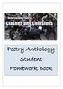Poetry Anthology Student Homework Book