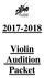 Violin Audition Packet