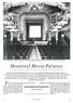 Montreal Movie Palaces