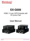 EX-G009. User Manual. HDMI 1.3 over CAT5 Extender with IR Control Path.  Page 1 of 11