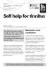 Self help for tinnitus