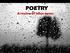POETRY. A review of basic terms