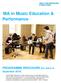 MA in Music Education & Performance