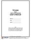 TC1630. T1/E1 FIBER OPTIC MODEM User's Manual