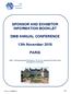 SPONSOR AND EXHIBITOR INFORMATION BOOKLET DMB ANNUAL CONFERENCE. 13th November 2018 PARIS