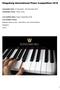 Kingsburg International Piano Competition 2018