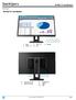 QuickSpecs. HP VH27 27-inch Monitor. Overview. 1. Menu 3. Plus ( + ) 5. Power 2. Minus ( - ) 4. Exit