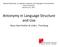 Antonymy in Language Structure and Use