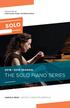 THE SOLO PIANO SERIES