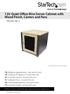 12U Quiet Office Mini Server Cabinet with Wood Finish, Casters and Fans