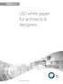 LED white paper for architects & designers
