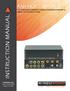 INSTRUCTION MANUAL. ANI-1x2COMPDA. 1x2 Component Video(RCA) Splitter Distribution Amplifier w/ Digital Coaxial/Optical Audio