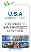 Your World of Music U.S.A CONCERT TOUR LOS ANGELES SAN FRANCISCO NEW YORK.   Your World of Music