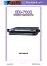 SDS-7000 USER MANUAL. Rack Mounted Full HD Presentation Switcher & Scaler With Incorporated HDBaseT In/Out Link. Page 1 of 22