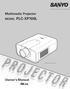 Multimedia Projector. Owner s Manual MODEL PLC-XP100L. Projection lens is optional.