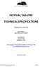 FESTIVAL THEATRE TECHNICAL SPECIFICATIONS