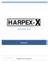 HARPEXh. version 1.4. manual. Copyright Harpex Ltd. t t p : / / h a r p e x. n e t